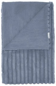 Niebieski koc z mikropluszu 130x170 cm Cosy Ribbed – Catherine Lansfield