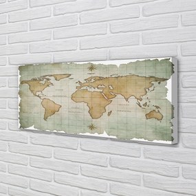 Obraz drukowany na płótnie Mapa Świata