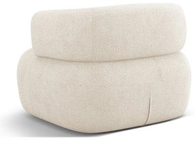 Beżowy fotel z materiału bouclé Jenny – Micadoni Home