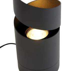 Moderne tafellamp zwart met goud - Stream Nowoczesny Oswietlenie wewnetrzne