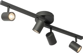 Reflektor sufitowy czarny GU10 50mm 4-punktowy z podświetleniem - Back Up