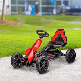 HOMCOM Elektryczny gokart dla dzieci 3-5 km/h z 2-stopniową regulacją prędkości, pasem bezpieczeństwa, kołami EVA, dla 3-8 lat | Aosom PL