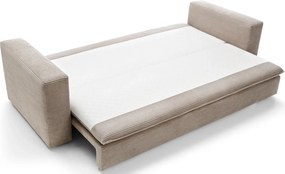Beżowa sofa sztruksowa z funkcją spania D2-H36