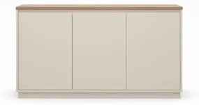 Beżowa komoda w dekorze dębu 152x84x40 cm Loreta – Marckeric