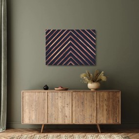 Obraz na szkle drewnianego motywu na czarnym tle (70x50 cm)