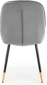Tapicerowane krzesło glamour z poduszką na siedzisku K437