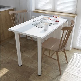 Stół do jadalni, kuchni, biura – mały stół w kolorze dąb artisan / biały, 80 x 60 cm, 100 x 60 cm