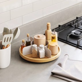 Naturalny drewniany organizer łazienkowy Bellwood – Umbra