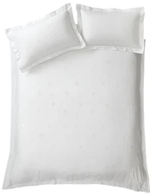 Biała bawełniana pościel dwuosobowa 230x220 cm Lottie Floral Embroidery – Bianca