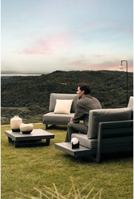 Czarna metalowa lampa stołowa LED ze ściemniaczem z plastikowym kloszem (wysokość 16 cm) Cardamom – Bizzotto