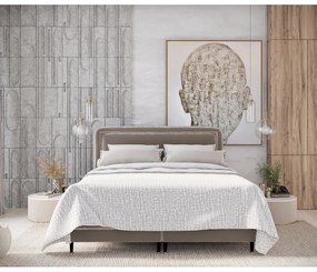 Jasnobrązowe łóżko boxspring 140x200 cm Dove – Maison de Rêve