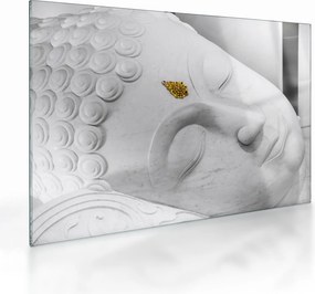 Obraz na szkle - Biały Budda (70x50 cm)