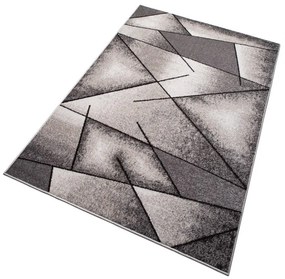 Dywan nowoczesny Perlage Wielokąty beżowo-szary 80 cm x 150 cm