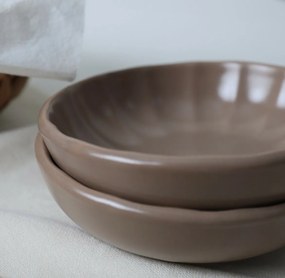 Zestaw 6 misek kamionkowych Laguna 12 cm, brązowy