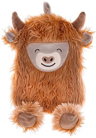 Brązowy termofor z mikropluszu 700 ml Highland Cow – Sass &amp; Belle