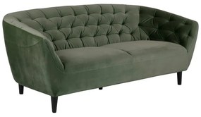 Zielona aksamitna sofa Actona Ria, 191 cm