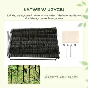 Wybieg dla królików z osłoną UV metalowa klatka ogrodowa beżowa przestronna Aosom PL