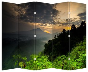 Parawan - Zielony krajobraz górski (210x170 cm)