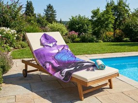 Dziecięce ponczo SMOK fioletowe Rozmiar: 60 x 120 cm