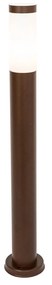 Zewnetrzna Latarnia zewnętrzna rdzawo-brązowa z opalem 80 cm IP44 - RoxPrzemysłowy Oswietlenie zewnetrzne