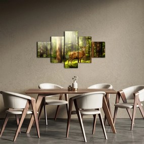 Obraz jelenia w lesie (125x70 cm)