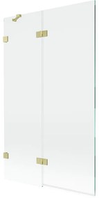 Mexen Lunar parawan nawannowy 2-skrzydłowy lewy 110 x 150 cm, transparent, złoty szczotkowany - 897-110-100-55-00-L