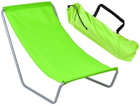 Zielony materiałowy składany leżak plażowy E4-M46