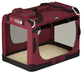 Torba transportowa dla psów i kotów ELI, 60x42x42cm, ciemnoczerwona Cadoca