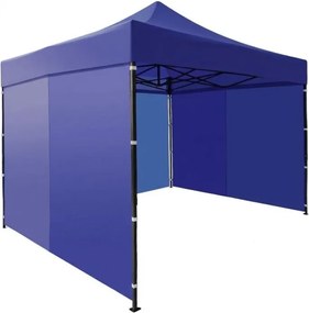 Pawilon ogrodowy eventowy FGA8, 3x3 m, automatyczny ze ściankami - namiot zamykany, niebieski