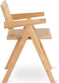 Krzesło Drewniane MADERA Dąb/Beż Ażurowe