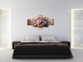 Obraz - Stół pełen kwiatów (125x70 cm)