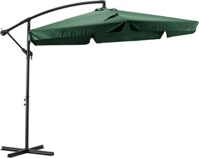 Parasol Ogrodowy Składany AKRON 300 cm Zielony Regulowany Na Taras