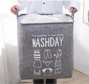Kosz na pranie ze sznurkiem WASHDAY 50x40x50 cm