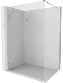 Mexen Lunar ścianka prysznicowa Walk-in lewa 150 x 200 cm, transparent 8 mm, złota - 830-150-000-50-00-L