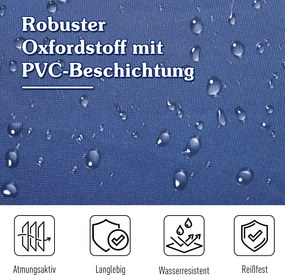 Outsunny Łóżko polowe składane leżanka kempingowa niebieska 190x68x52cm | Aosom PL