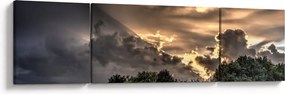Obraz chmur i lasu (170x50 cm)