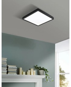 Czarna lampa sufitowa LED 28,5x28,5 cm FUEVA 5 – EGLO