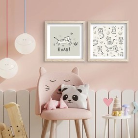 Obrazki dziecięce zestaw 2 szt. 33x68 cm Roar – Wallity