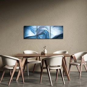 Obraz abstrakcji (z zegarem) (90x30 cm)