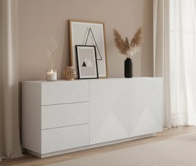 Komoda z szufladami Asha 167 cm - biały mat