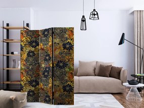 Parawan dwustronny Tła i desenie 135x172 cm 3-częściowy zielony ARTGEIST B