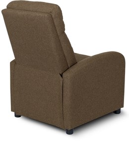 Fotel Rozkładany Wypoczynkowy z Podnóżkiem DANNY Brązowy Nowoczesny