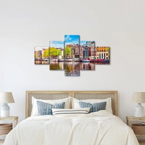 Obraz - Tańczące domy, Amsterdam (125x70 cm)
