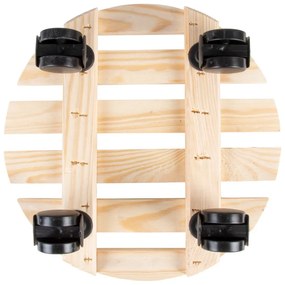 Drewniany kwietnik na kółkach ø 29 cm (wysokość 8 cm) Indoor &amp; Outdoor – Esschert Design