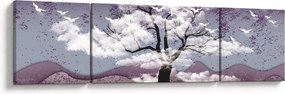 Obraz - Drzewo w chmurach (170x50 cm)