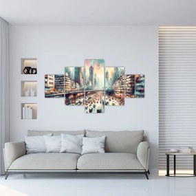 Obraz - Życie w wielkim mieście (125x70 cm)