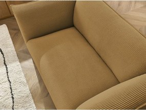 Musztardowa sztruksowa sofa 170 cm Giorgia – Bobochic Paris