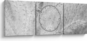 Obraz - Trawa pampasowa N⁰1 (z zegarem) (90x30 cm)