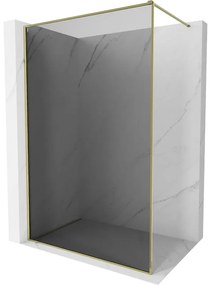 Mexen Kioto-F ścianka prysznicowa Walk-in z ramką 70 x 202 cm, grafit 8 mm, złota - 800-070-104-50-40