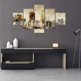 Obraz - Artystycznie ukształtowane miasto (125x70 cm)
